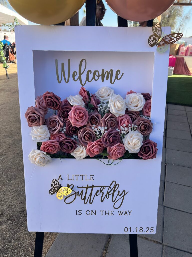 Baby shower welcome sign
